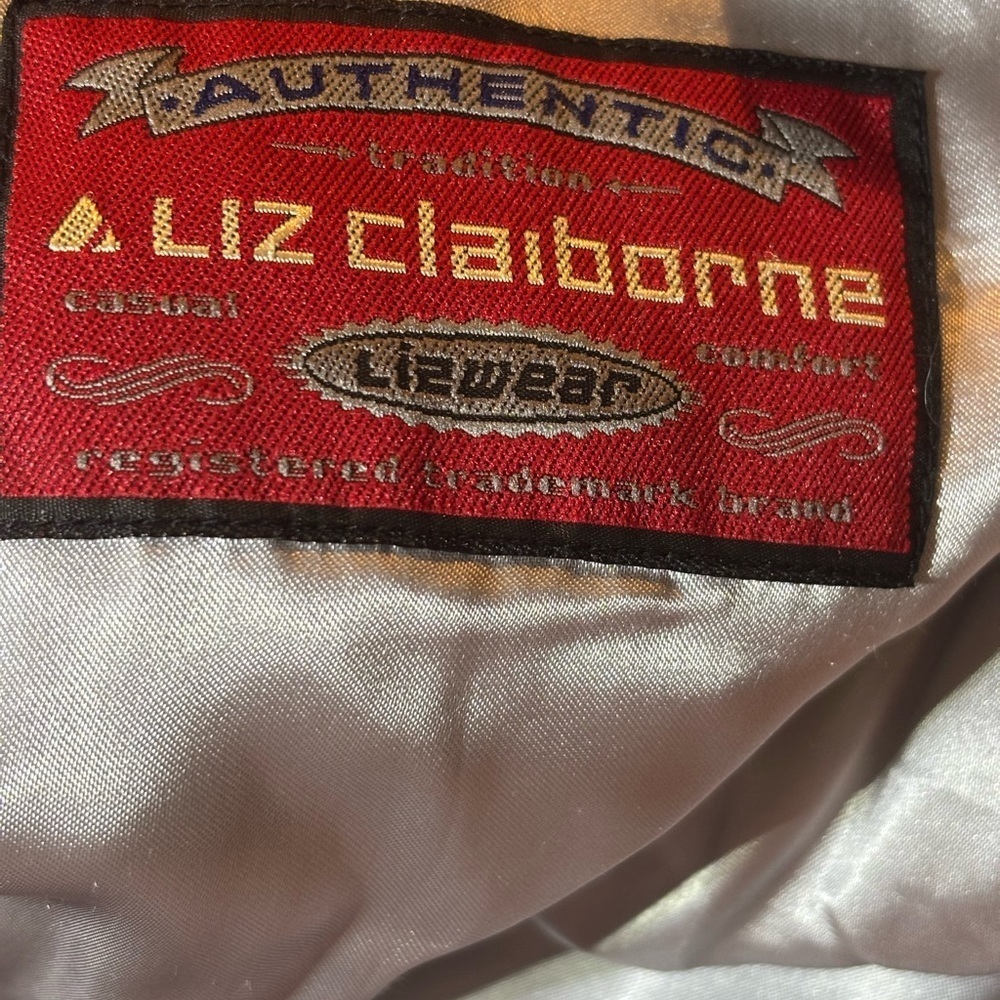 Vintage LIZ CLAIBORNE Women’s Red Puffer Jacket Size M Petite - Picture 6 of 9
